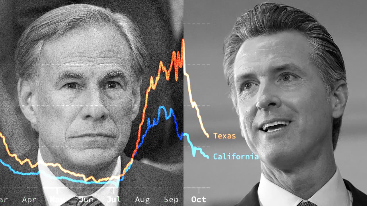 Texas y California reaccionaron radicalmente distinto ante la pandemia: comparamos sus resultados