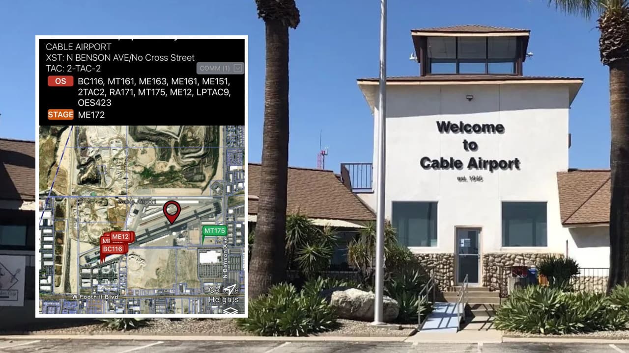 Mueren tres en accidente en aeropuerto del condado de San Bernadirno