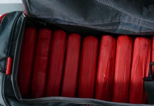 Ladrillos de cocaína que recibieron pandilleros de los Black Disciples en Illinois.