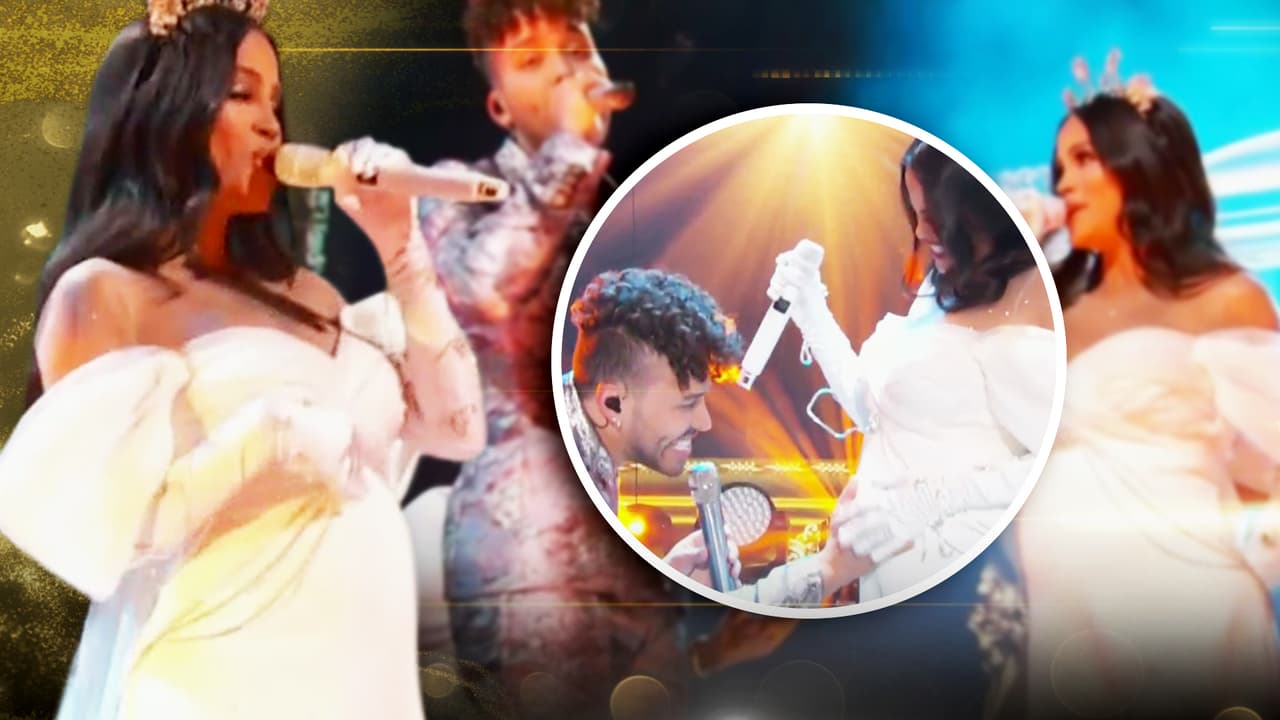 En fotos: la presentación de Natti Natasha en la que su embarazo se robó el show (y Prince Royce fue cómplice 😉)