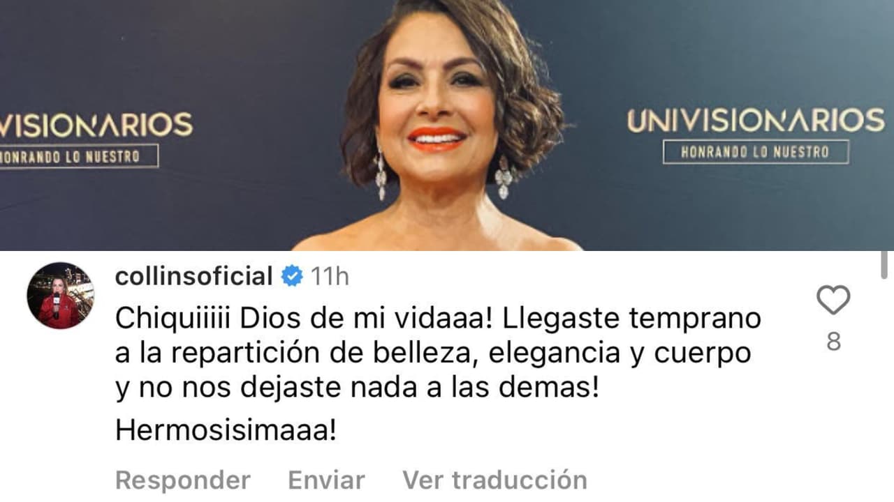 <b>"Llegaste temprano a la repartición de belleza"</b>, le escribió María Antonieta Collins al verla en la pantalla chica.