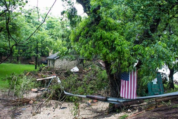 Algunas zonas de la capital texana quedaron bajo el agua luego de las intensas lluvias de los últimos días.