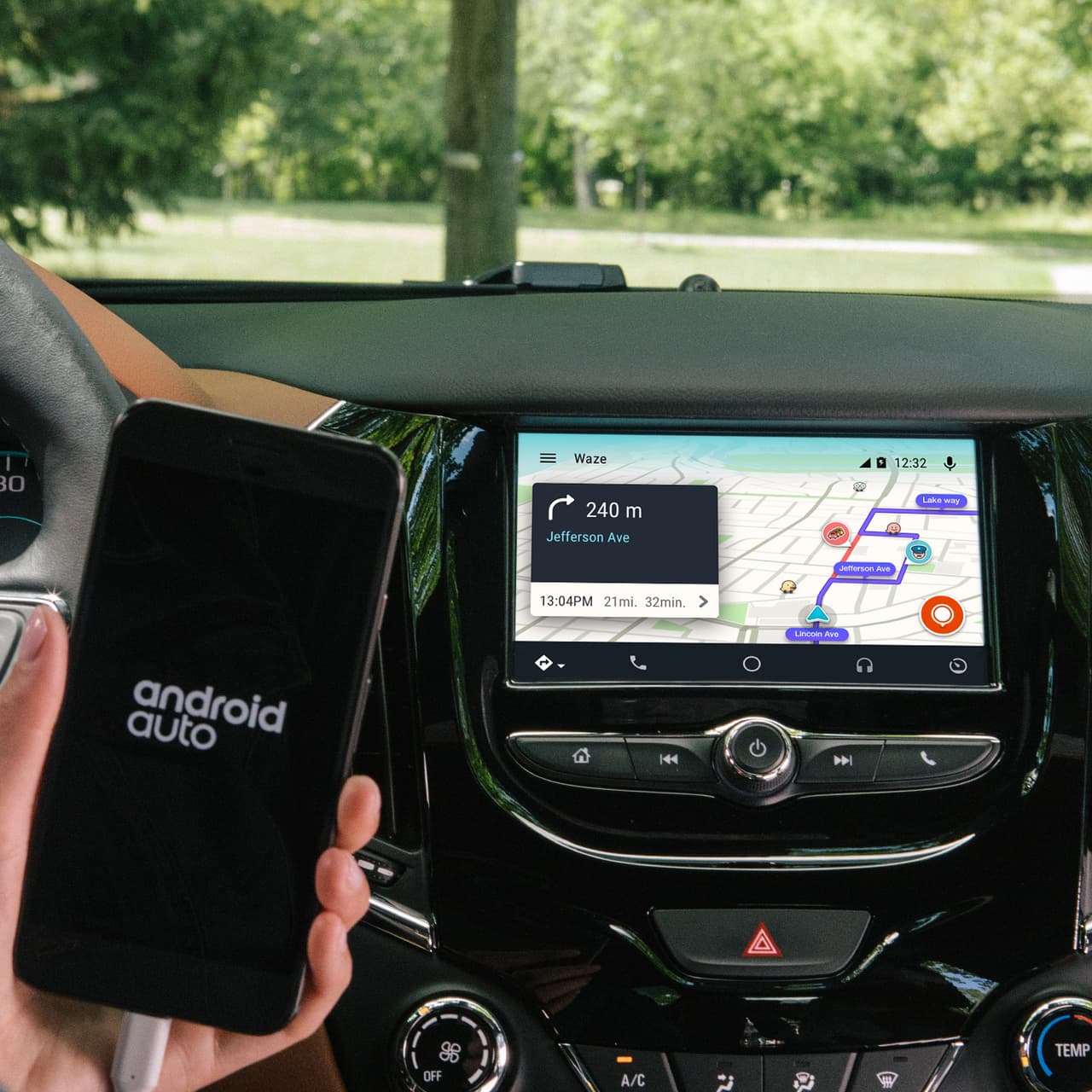 Waze for Android Auto will bring the power of the Waze community right into your car’s console and is available on more than 20 Chevrolet models globally with Android Auto compatibility.