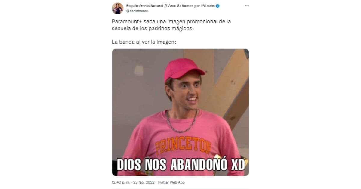 reacción de usuario que menciona a Dios