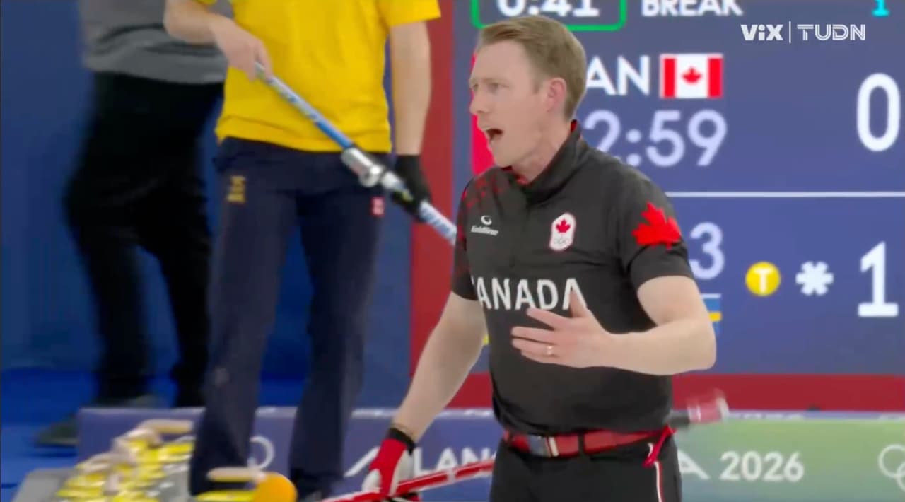 'Vete a la mi*rd*': tensión en el curling en duelo entre Canadá y Suecia por acusaciones de trampa