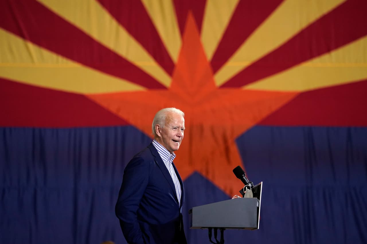 El vicepresidente Biden y la senadora Harris promovieron el voto temprano que inició este miércoles en Arizona.