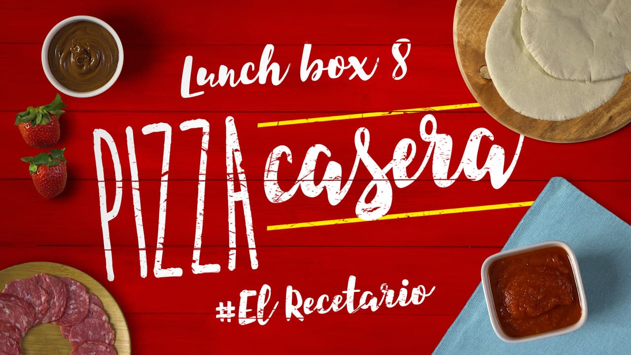 Pizza casera + banana con nutella (Día 8) - Un mes de lunch boxes sanos