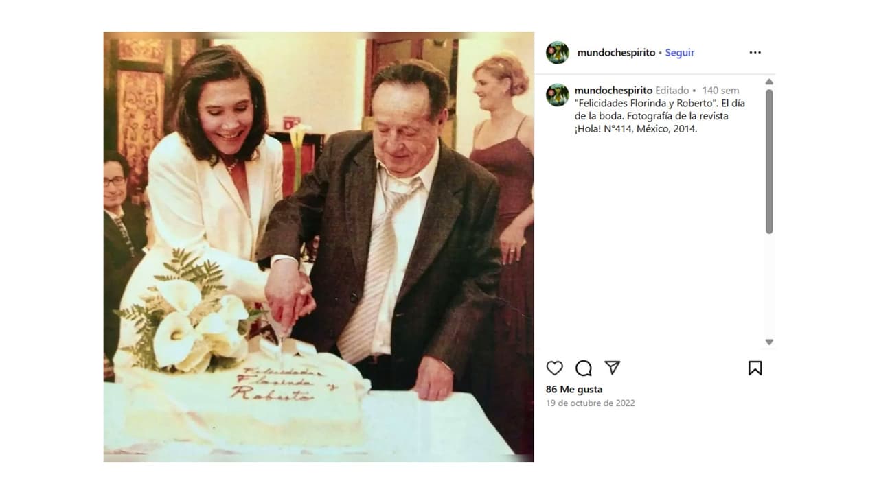 Florinda Meza y Roberto Gómez Bolaños se casaron en 2004.