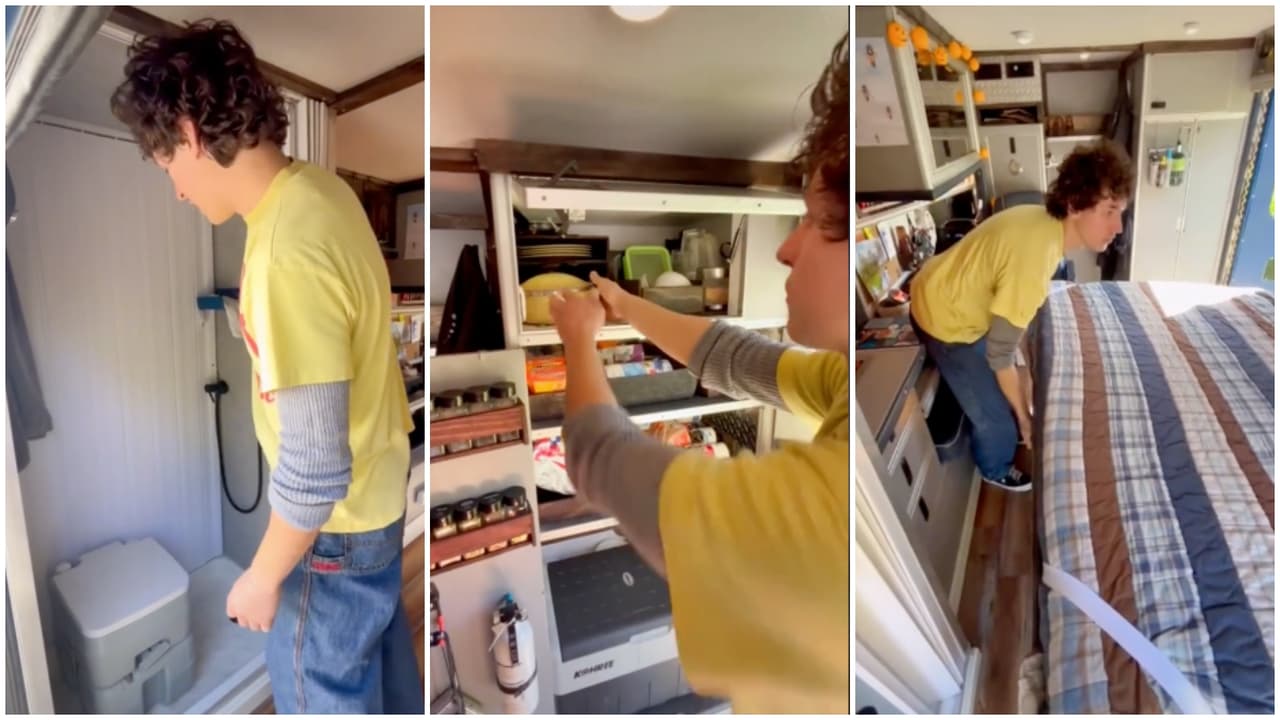 Joven decidió no pagar más renta y se mudó a vivir a una ambulancia en Nueva York