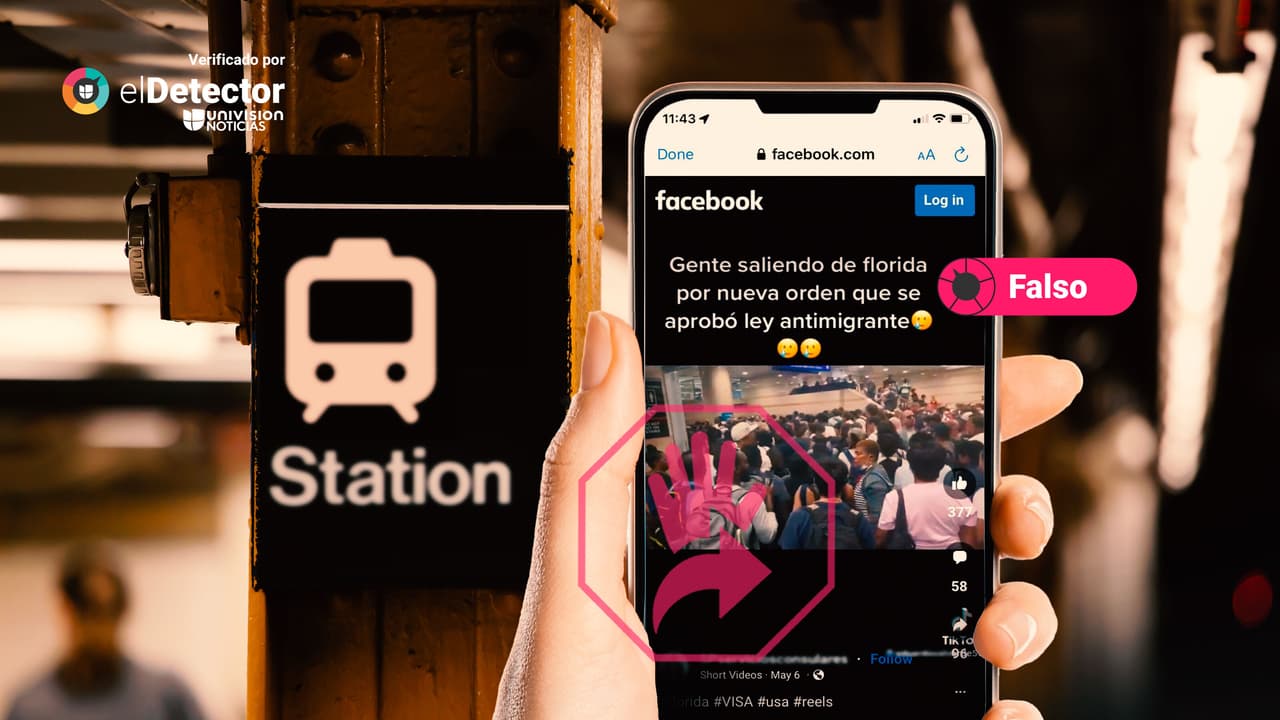 Esas imágenes NO son de “gente saliendo de Florida” por la nueva ley de inmigración, son de una estación de trenes en Nueva York