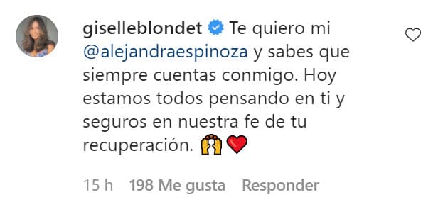 En medio del show, Blondet se tomó el tiempo para responderle a su amiga y dejarle en claro que "siempre contará con ella":
<b><a href="https://www.univision.com/shows/el-gordo-y-la-flaca/raul-de-molina-llamada-telefonica-alejandra-espinoza-hospitalizacion" target="_blank">"Hoy estamos todos pensando en ti". </a></b>
<br>