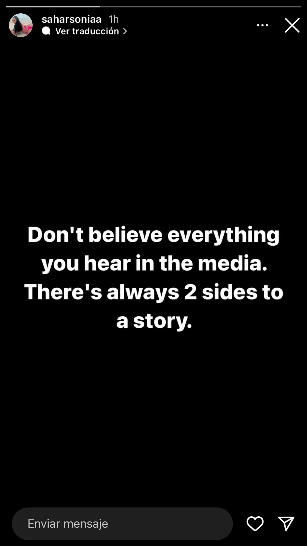 Este es el mensaje que publicó Sahar Sonia tras el escándalo con Peso Pluma y Nicki Nicole.