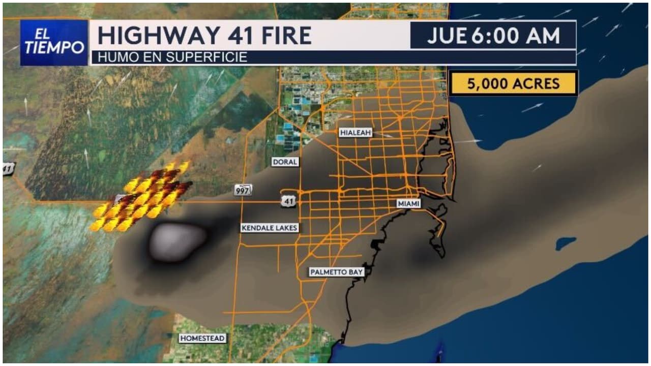 Incendio forestal en el oeste de Miami-Dade consume más de 5,000 acres