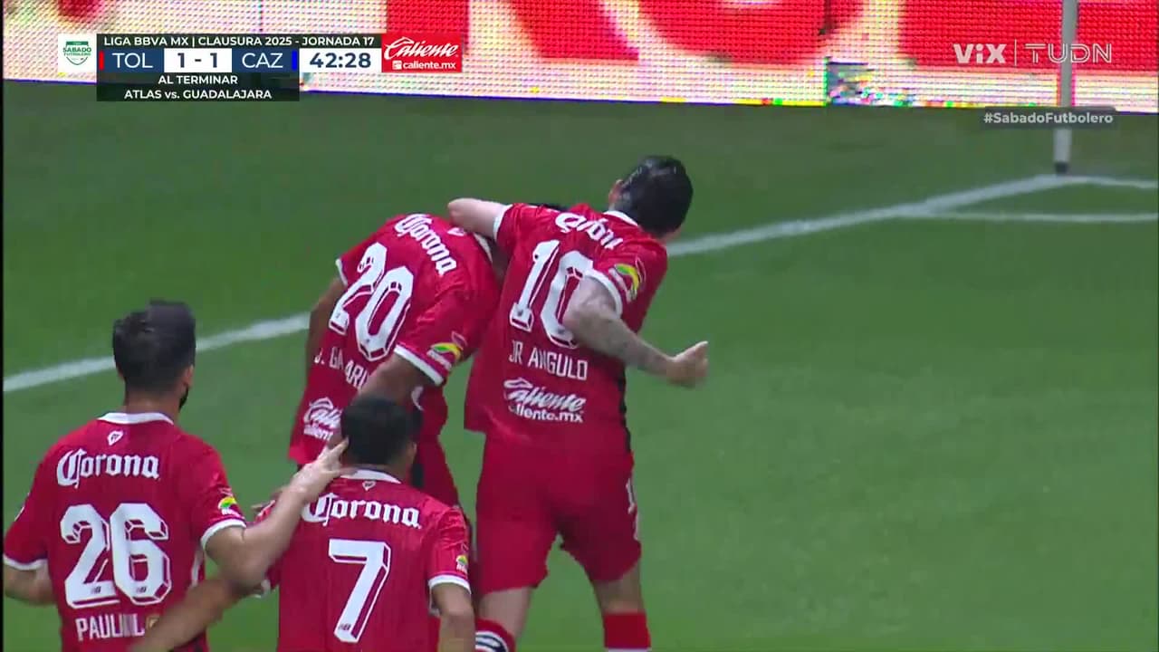 ¡Gol del Toluca! Gallardo llega a empujar el balón al fondo de la red
