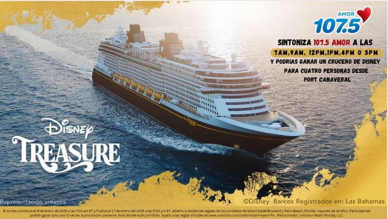 ¡Gana un Crucero para cuatro con 107.5 AMOR! 