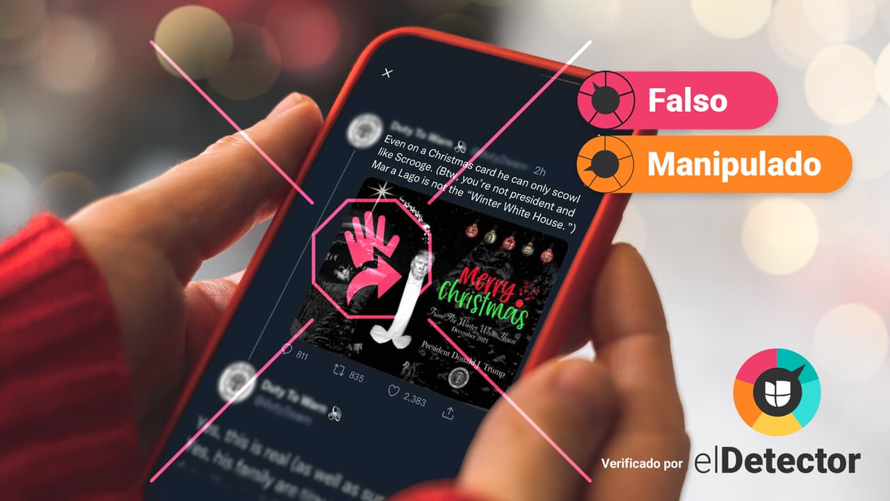 ¿Donald Trump envió este año una tarjeta de Navidad con sello presidencial?
