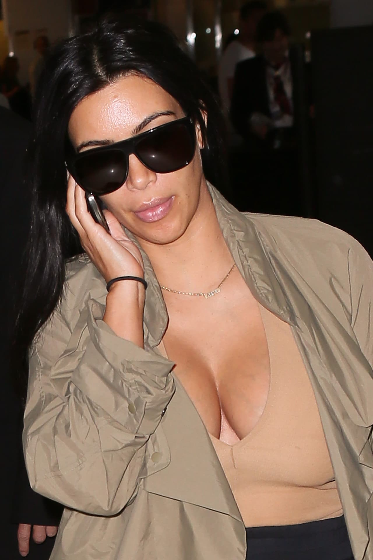 Durante las últimas semanas de gestación, Kim no lucía muy feliz.