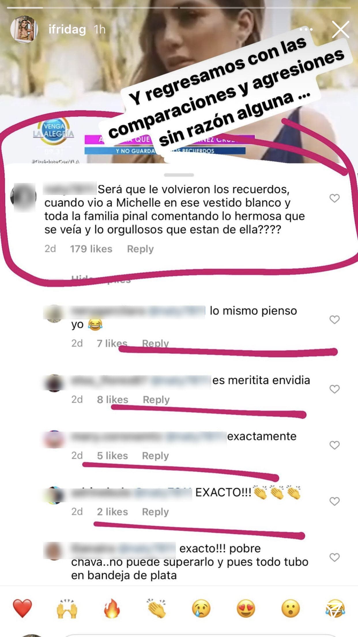 Así lo evidenció la propia hija de Alejandra Guzmán a través de una serie de capturas de pantalla que colgó en sus historias de Instagram.