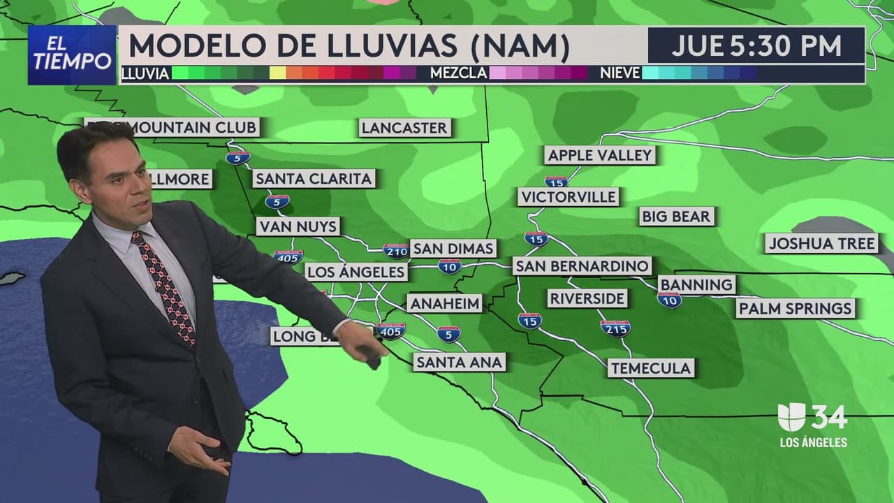Pronóstico del Tiempo en Los Ángeles: De ambiente templado hoy a lluvias y frente frío a partir del miércoles