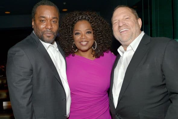 En el estreno de "The Butler" con el director Lee Daniels y el productor Harvey Weinstein.