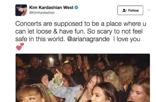 La estrella de Reality Shows ha sido duramente criticada por subir y borrar tuits tan superficiales como éste, sobre el atentado en Manchester.