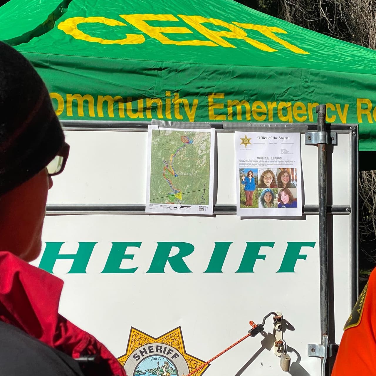 La búsqueda continuó los días siguientes hasta que tres días más tarde, el 5 de julio fue hallado su vehículo en el camino 5S70. De acuerdo a los agentes de la Oficina del Alguacil del condado de Madera, el automóvil chocó contra un árbol.