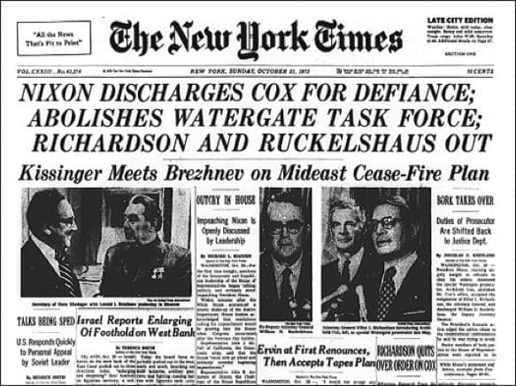Lecciones de 'la masacre de la noche del sábado': por qué funcionó el sistema contra el abuso de poder de Nixon