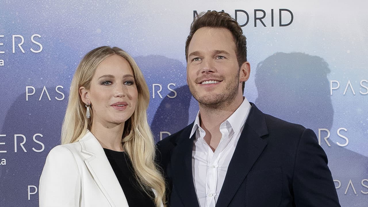 Chris Pratt y Jennifer Lawrence estuvieron en España