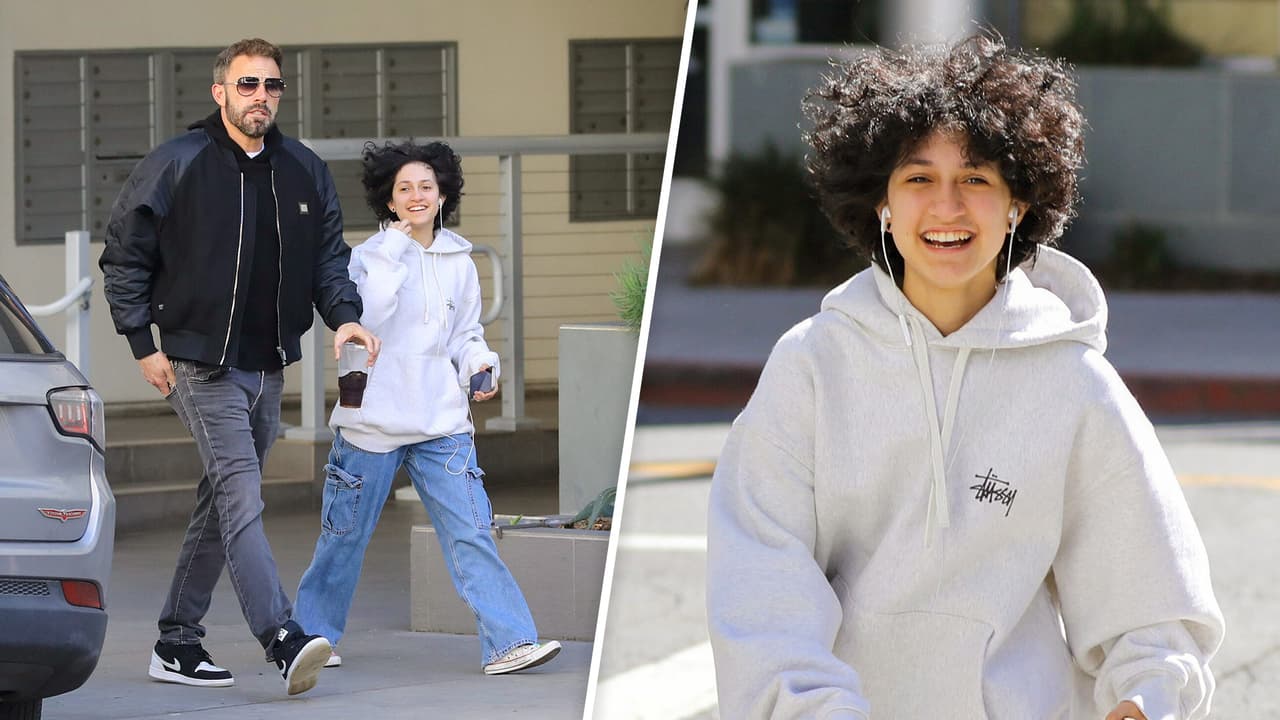 Las fotos de Ben Affleck en su faceta como padrastro de Emme al acompañarla a un evento escolar
