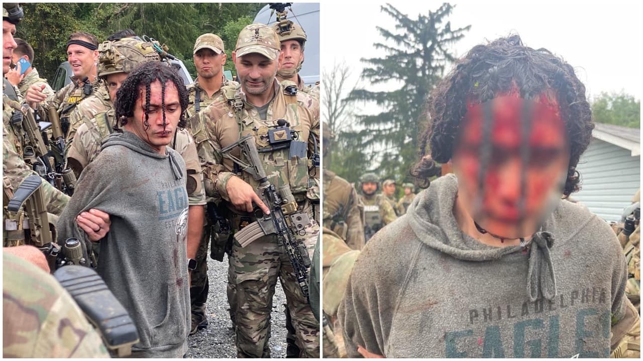 Cavalcante trató de huir armado con un rifle pero un perro policía fue liberado y logró someterlo, mientras le infligía una herida por mordedura.