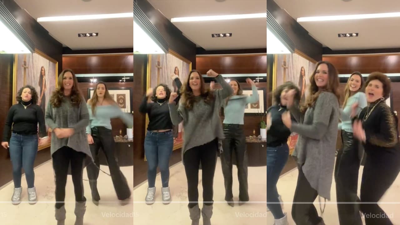 Lucerito Mijares publicó un video donde aparece bailando con su prima Montse, su abuela y su mamá.