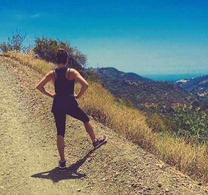 Lea Michele también aprovechó el fin de semana largo en USA para respirar aire fresco, meditar y pensar en los caídos en batalla.