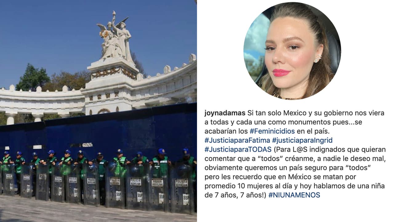 <b>Joy Huerta</b> también criticó al gobierno y mostró su inconformidad: "Si tan solo México y su hobierno nos viera a todas y cada una como munumentos pues... se acabarían los feminicidios en el país".