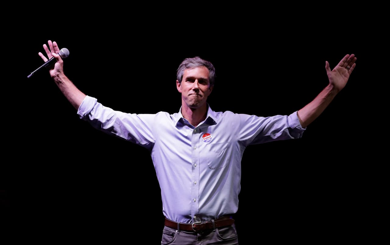 Rep. Beto O'Rourke, D-Texas, the 2018 Democratic Candidate for U.S. Senate in Texas, makes his concession speech at his election night party, Tuesday, Nov. 6, 2018, in El Paso, Texas. (AP Photo/Eric Gay)
