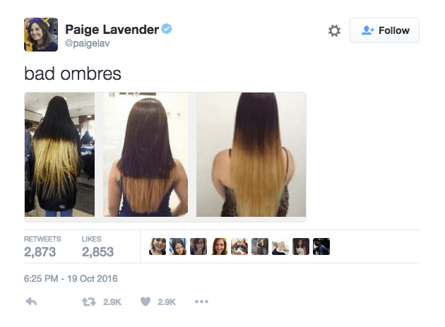 La broma de la noche: deshagámonos de las malas mechas degradadas (ombré).