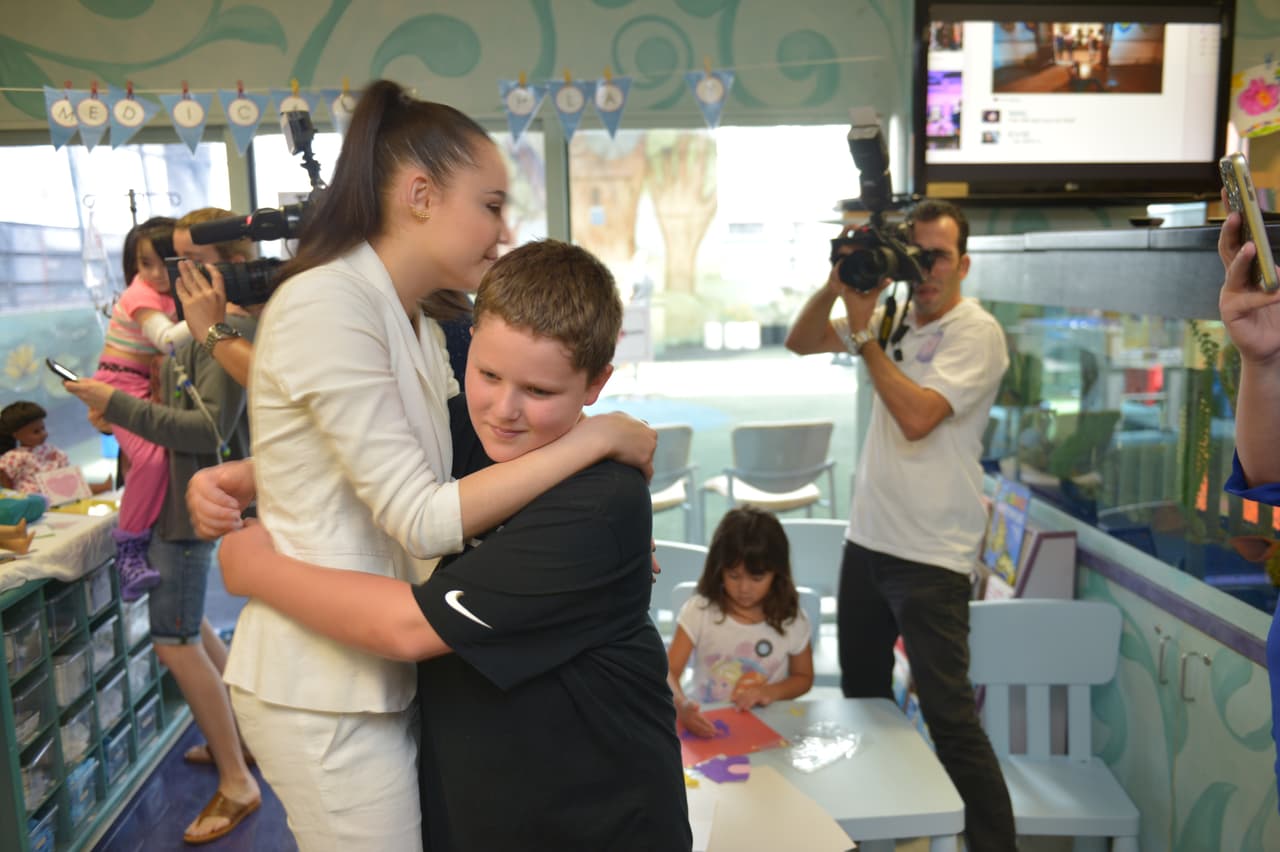 Muchos querían un abrazo de Sofia.