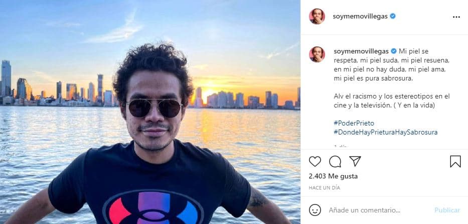 El actor y comediante mexicano 
<b>Memo Villegas</b> también formó parte de la iniciativa. En Instagram agregó: "Alv el racismo y los estereotipos en el cine y la televisión. (Y en la vida)".