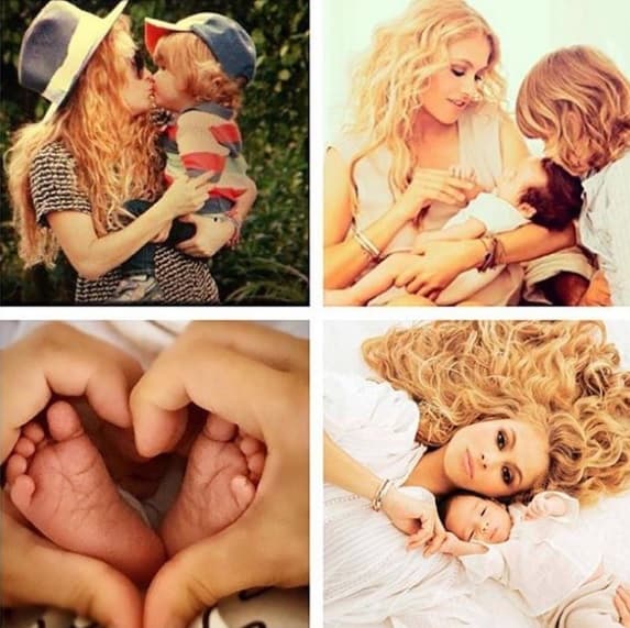 Paulina Rubio cada 10 de mayo felicita también a las madres de todo el mundo. Esta foto corresponde al año pasado.