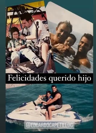 No fue la única que
<b>abrió el álbum de fotos familiar</b> para celebrar a su hijo,
<b>Eduardo Capetillo</b> hizo lo mismo en su perfil de Instagram, tanto en su historias como en la sección de noticias.