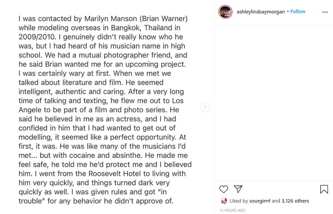 Ashley Lindsay Morgan, la cuarta mujer que se pronunció contra él, también
<a href="https://www.instagram.com/p/CKvrhjkpsmG/" target="_blank">lo denuncia por violencia sexual y racismo. </a>