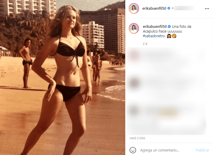 Así lucia Erika Buenfil en su juventud.