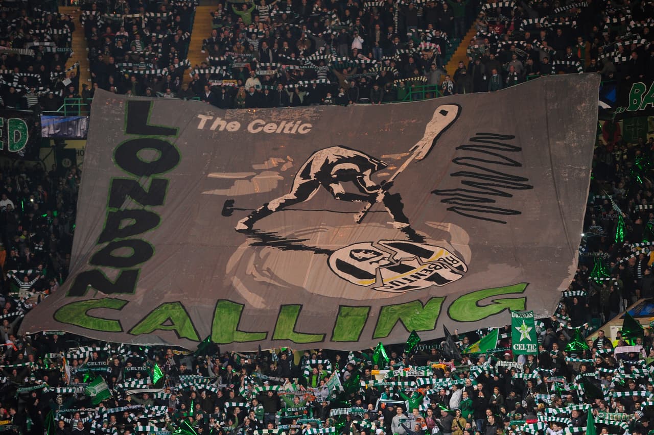 Esta pertenece a los hinchas del Celtic de Escocia, cuyo equipo chocó contra la Juventus de Turín en la Champions del 2012.