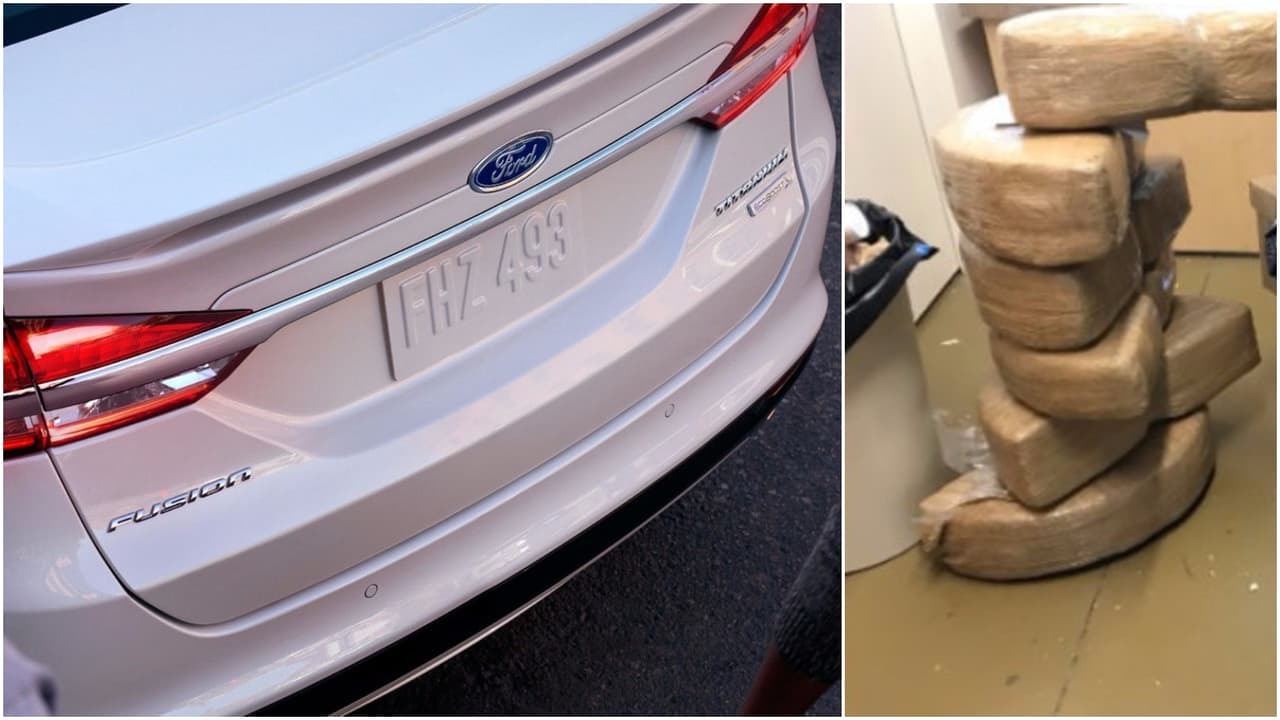 Encuentran marihuana valorada en 1 millón de dólares en una flota de sedanes Ford Fusion procedente de México