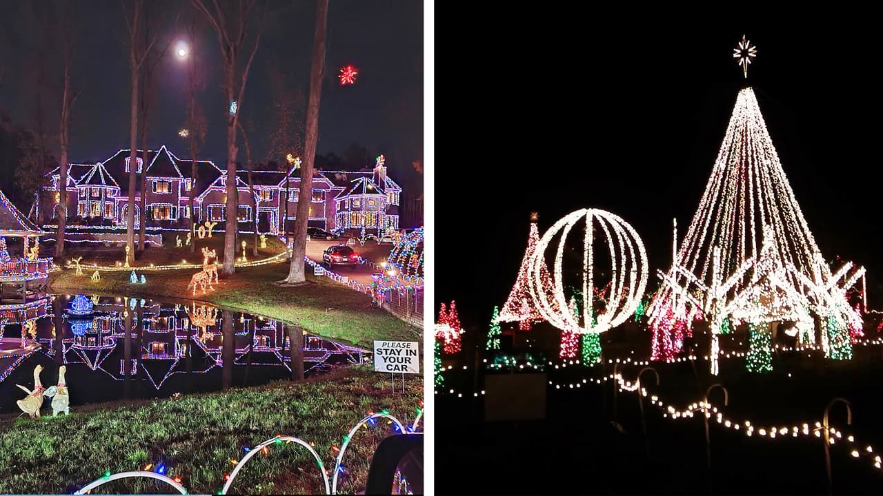 Lista ampliada: los mejores lugares gratuitos para ver las luces de Navidad en Carolina del Norte