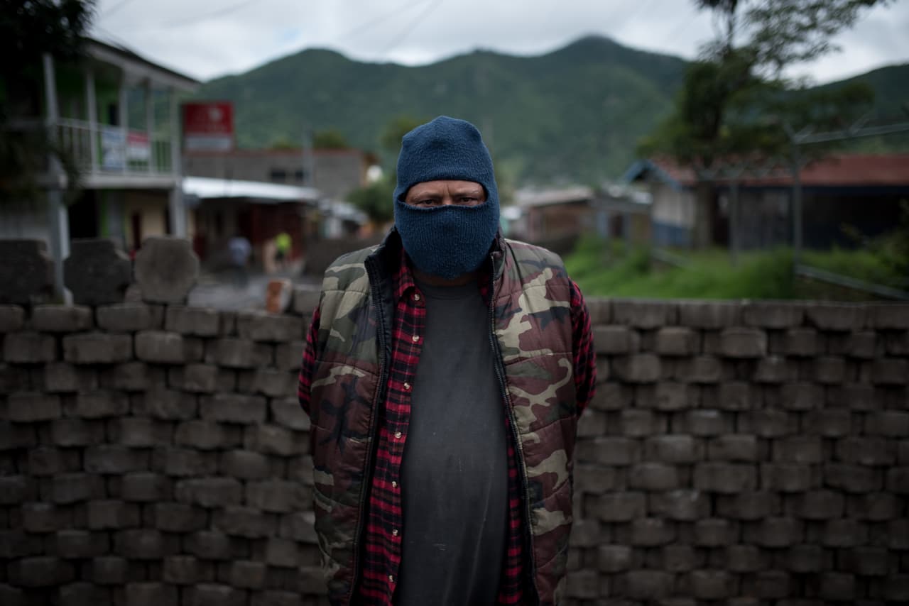Leslie Mayorga, alias ‘Managua’, en las barricadas en Jinotega antes de huir a Costa Rica.