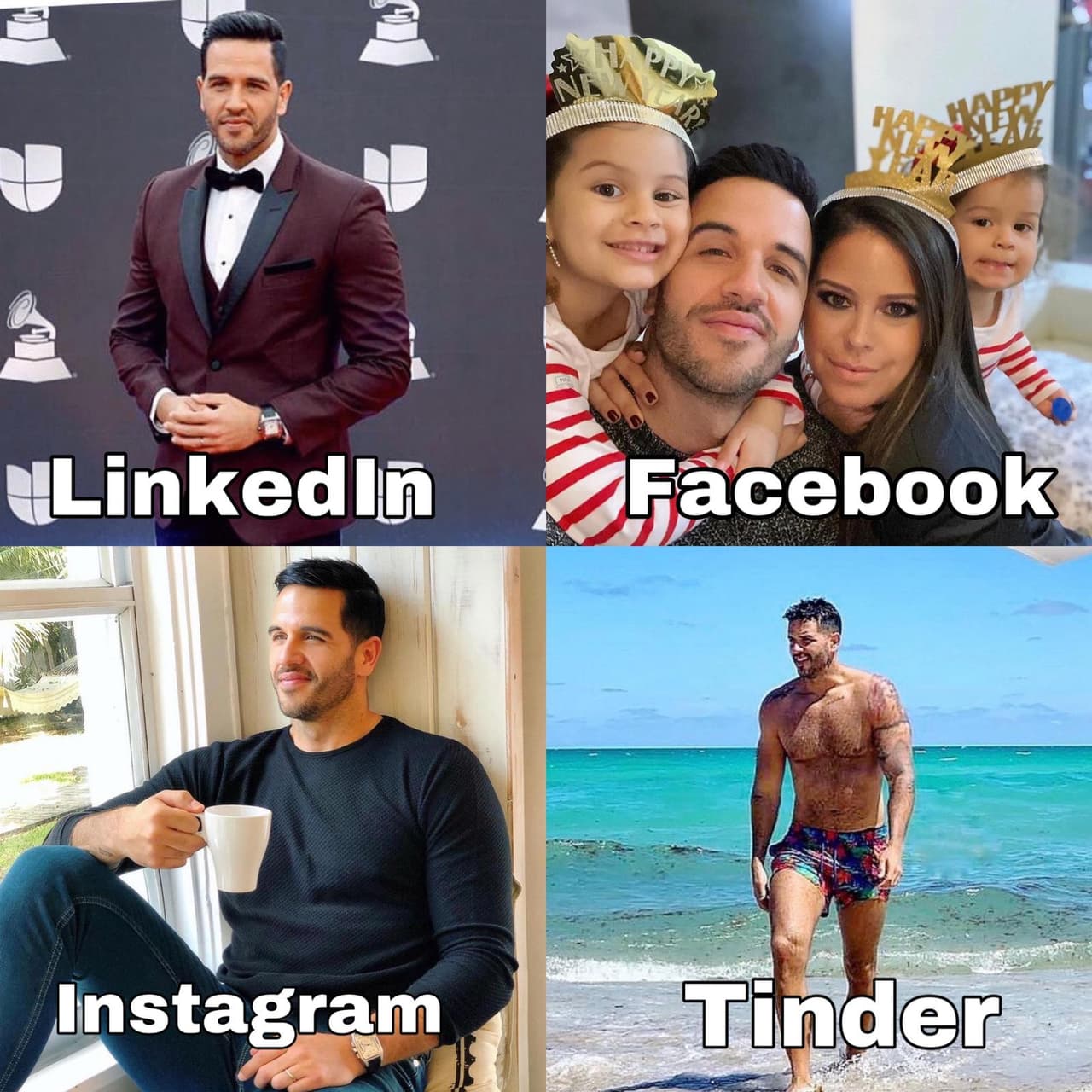 El galán del show matutino tiene la foto ideal para cada una. ¿Quién no revisaría su trayectoria profesional con ese porte en LinkedIn?