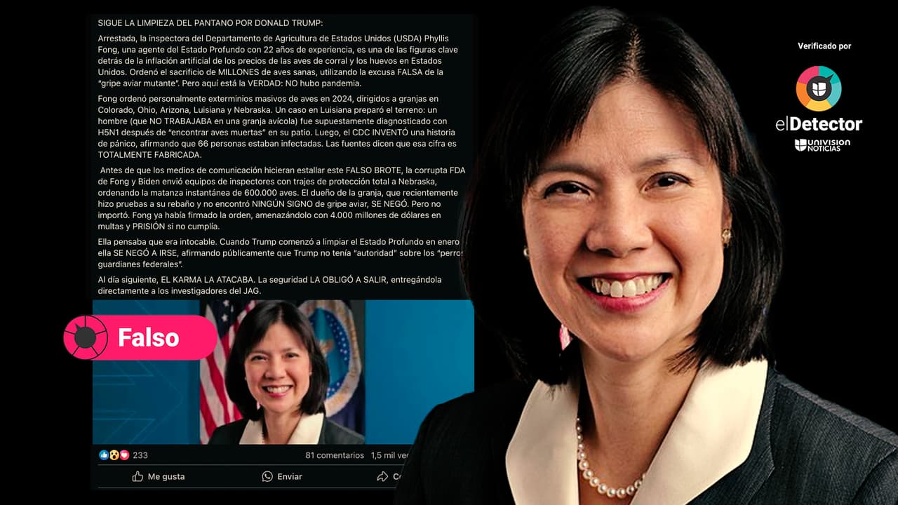 Es falso que la inspectora general del Departamento de Agricultura de Estados Unidos haya sido arrestada tras resistirse a su despido