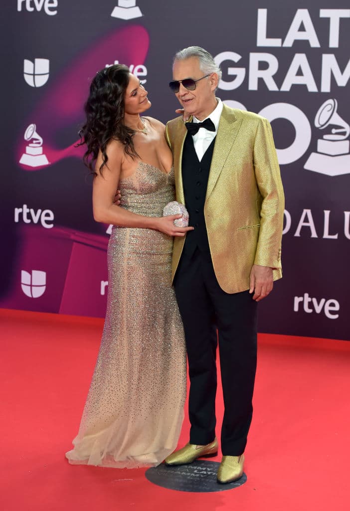 Veronica Berti llegó del brazo de su esposo, el cantante de ópera, Andrea Bocelli.