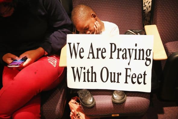 Pequeños y grandes asistieron a la ceremonia.