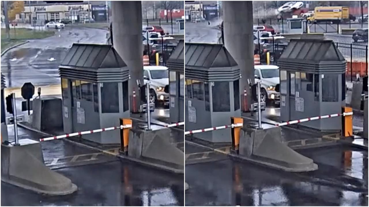 Revelan video del momento del vehículo cuando choca y explota en Puente Rainbow